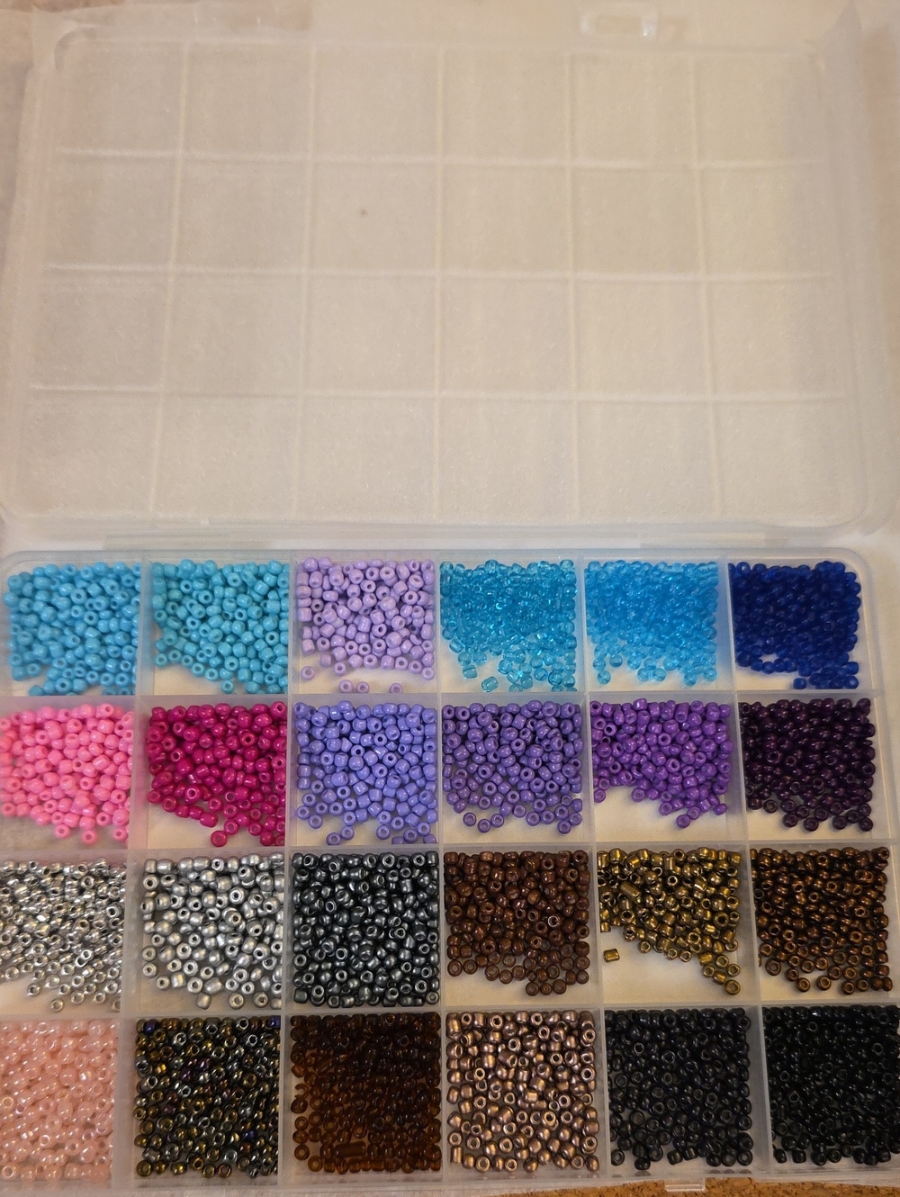 Last One Assorted Small Seed Beads Organizer - Multicolor Mix NWT